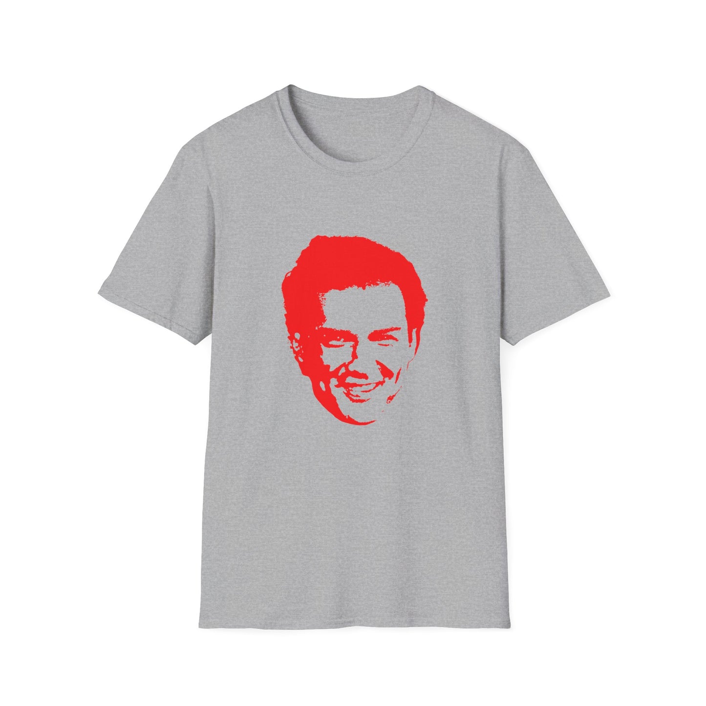 norm macdonald red stencil face tshirt