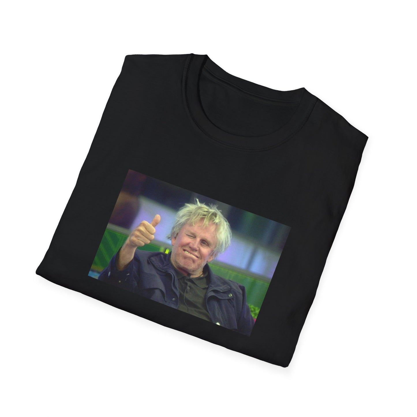 gary busey thumbs up tshirt