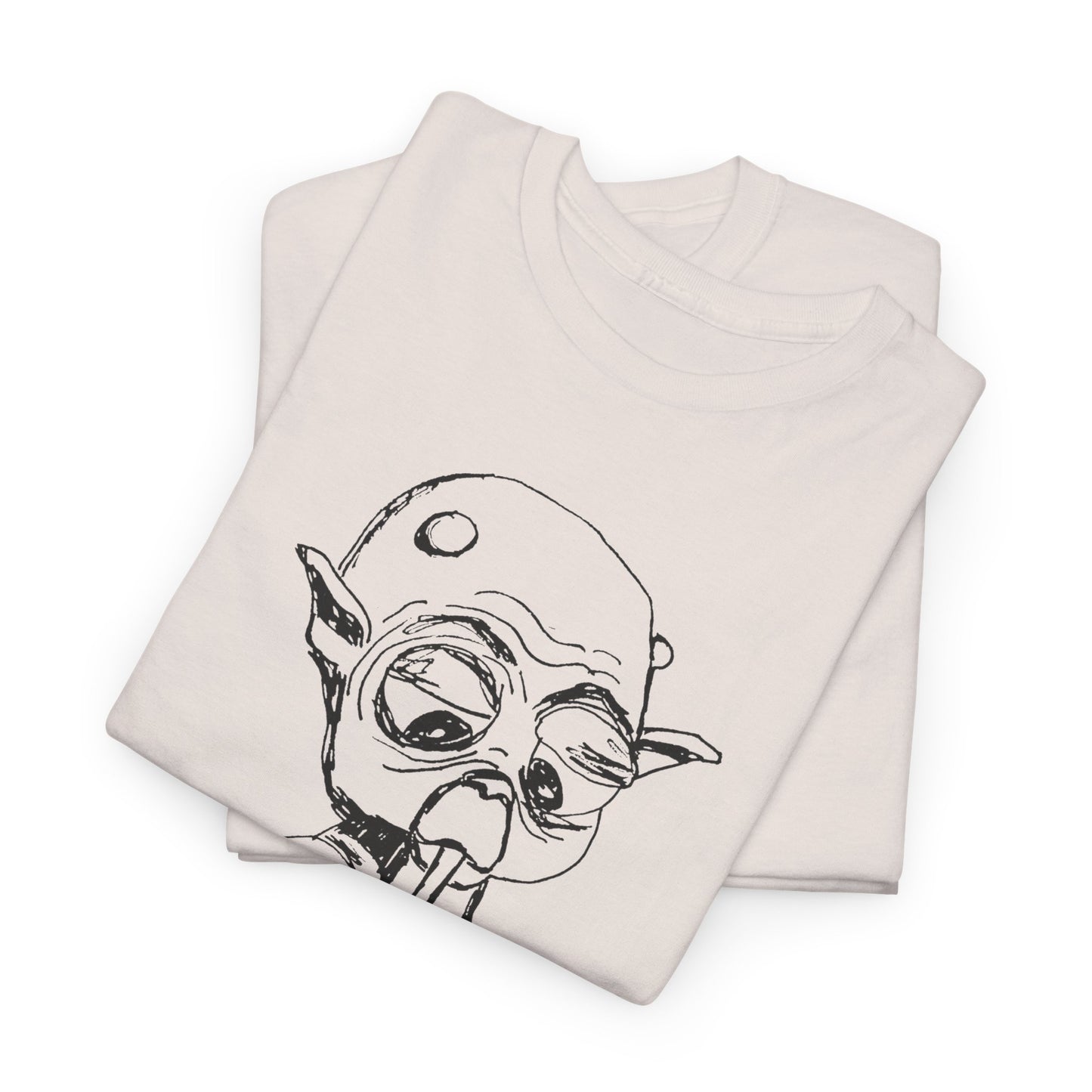 mysterious alien creature (MAC) drinking cola original sketch tshirt