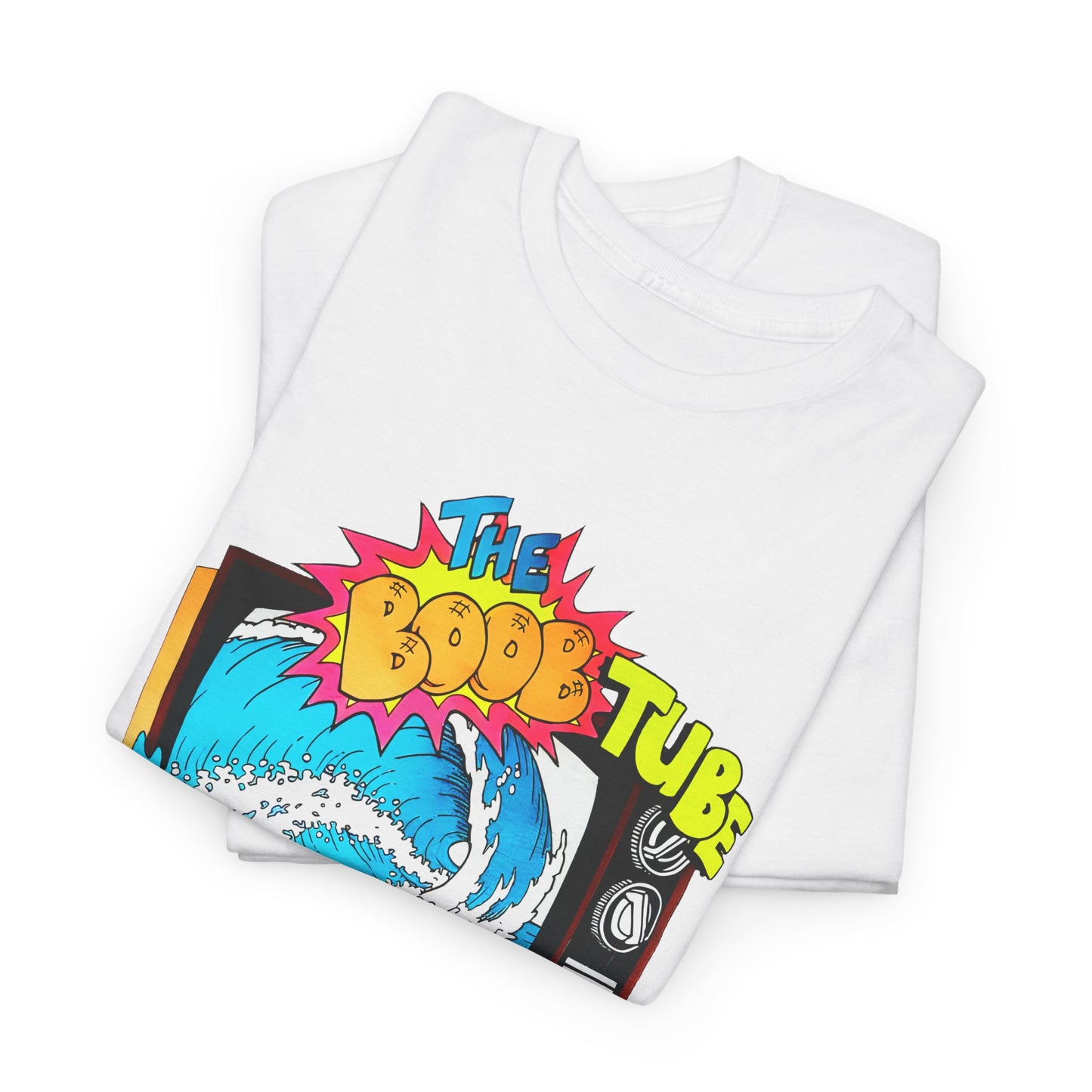 1980s boob tube surf style tv reproduction tshirt