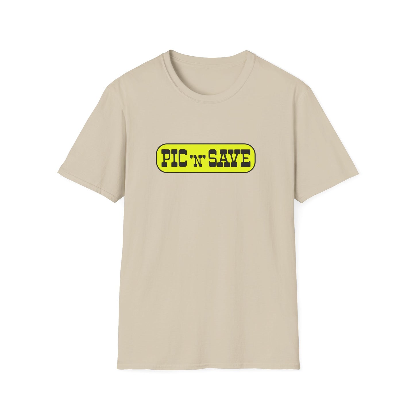 pic n save retail chain logo tshirt