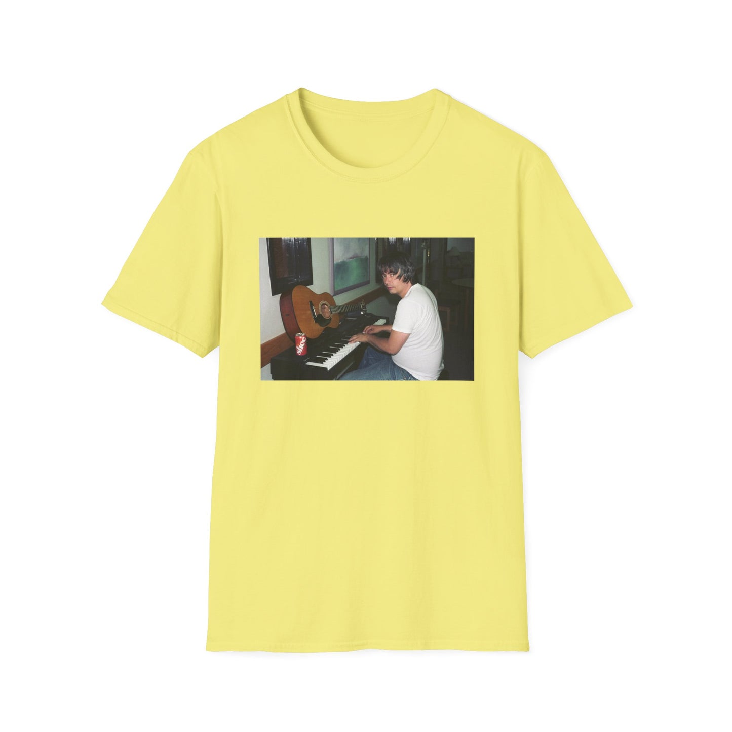 daniel johnston playing piano tshirt