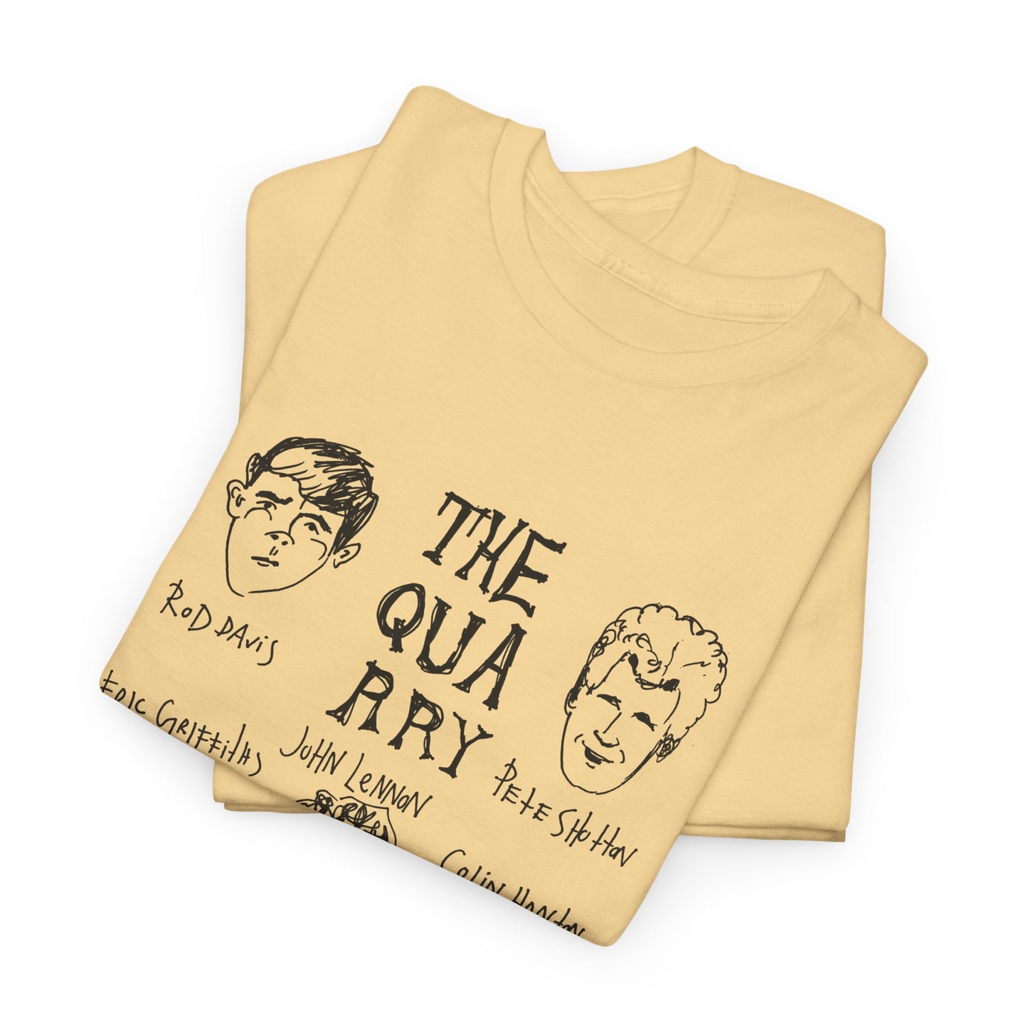 the quarrymen original lineup wonky sketch band tshirt
