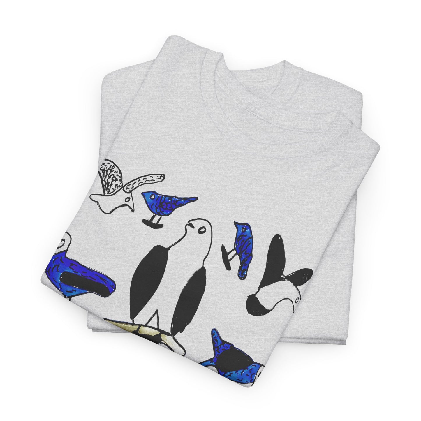 1970s untitled birds painting by canadian folk artist joseph sleep custom edit tshirt