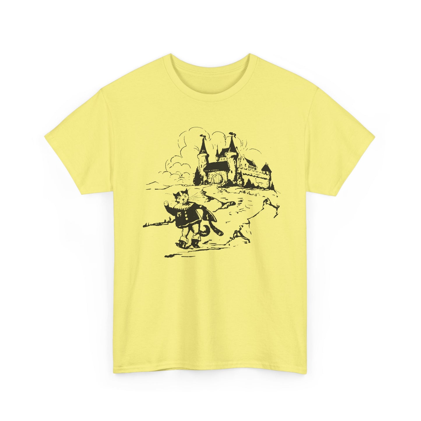 puss in boots vintage illustration tshirt