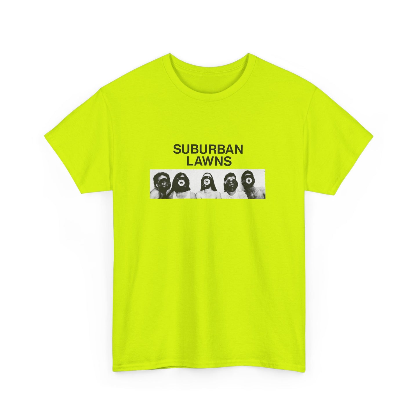 1970s california punk band suburban lawns photo tshirt
