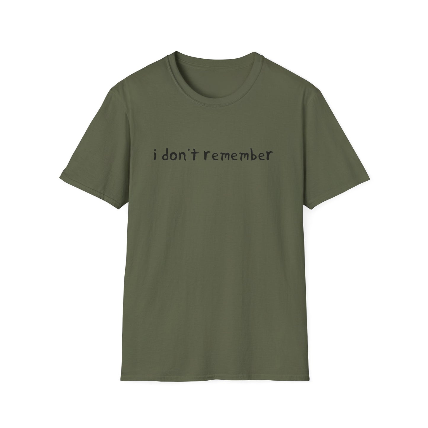 i don't remember hand drawn font tshirt