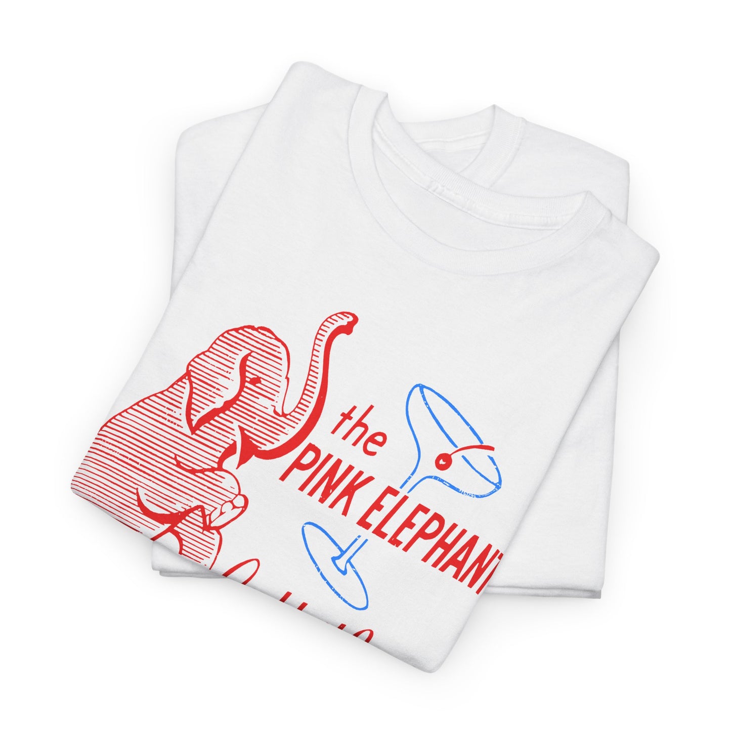 the pink elephant lounge air conditioned cocktail lounge vintage graphic custom edit tshirt