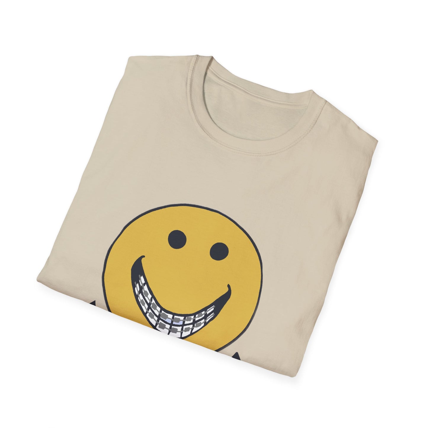 vintage "tin grins are in" 1970s design tshirt