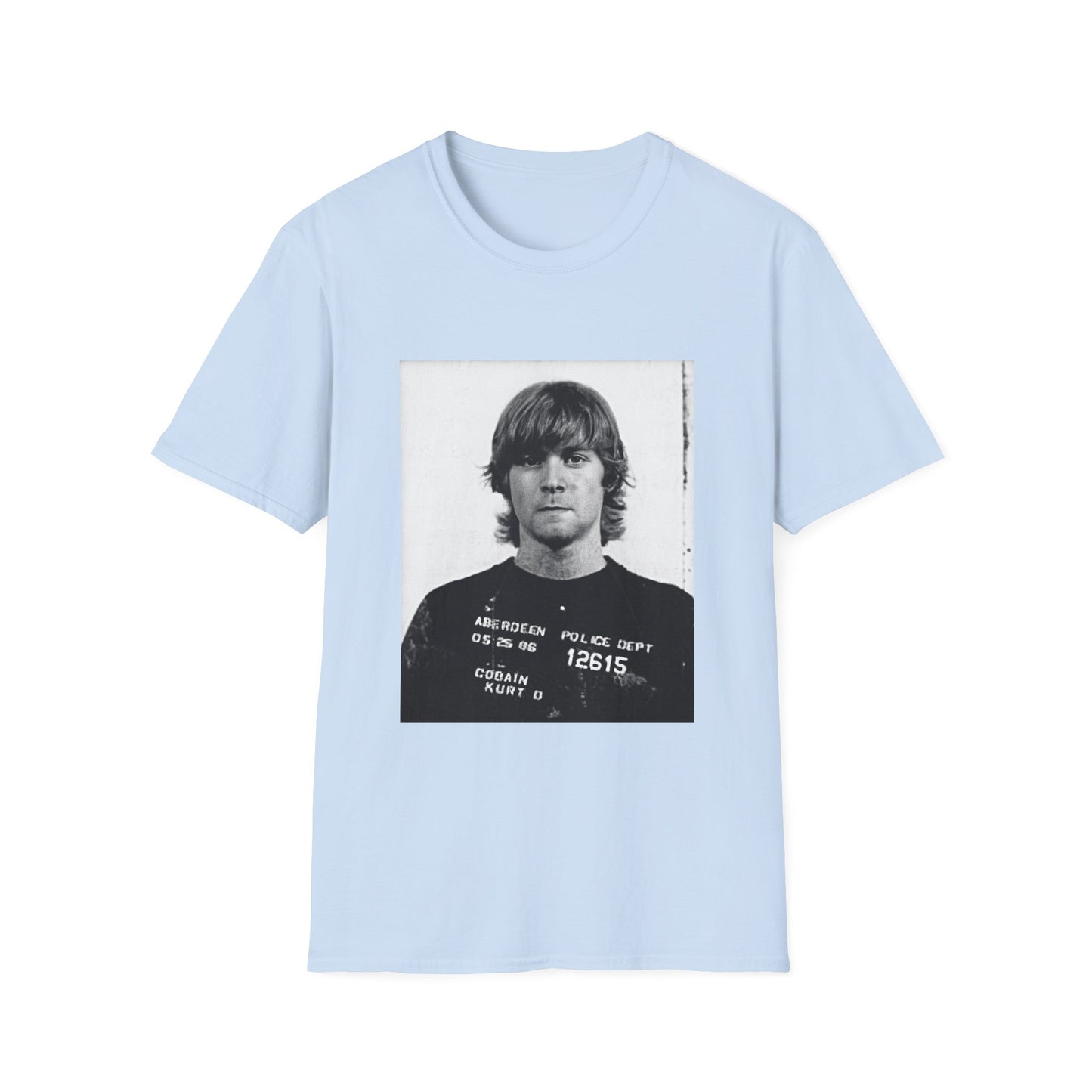 kurt cobain mugshot tshirt