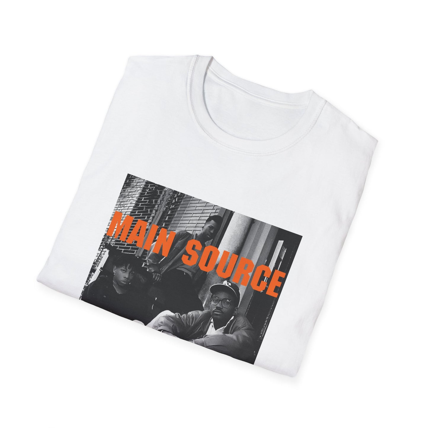 main source 90s hip hop legends photo on the street tshirt