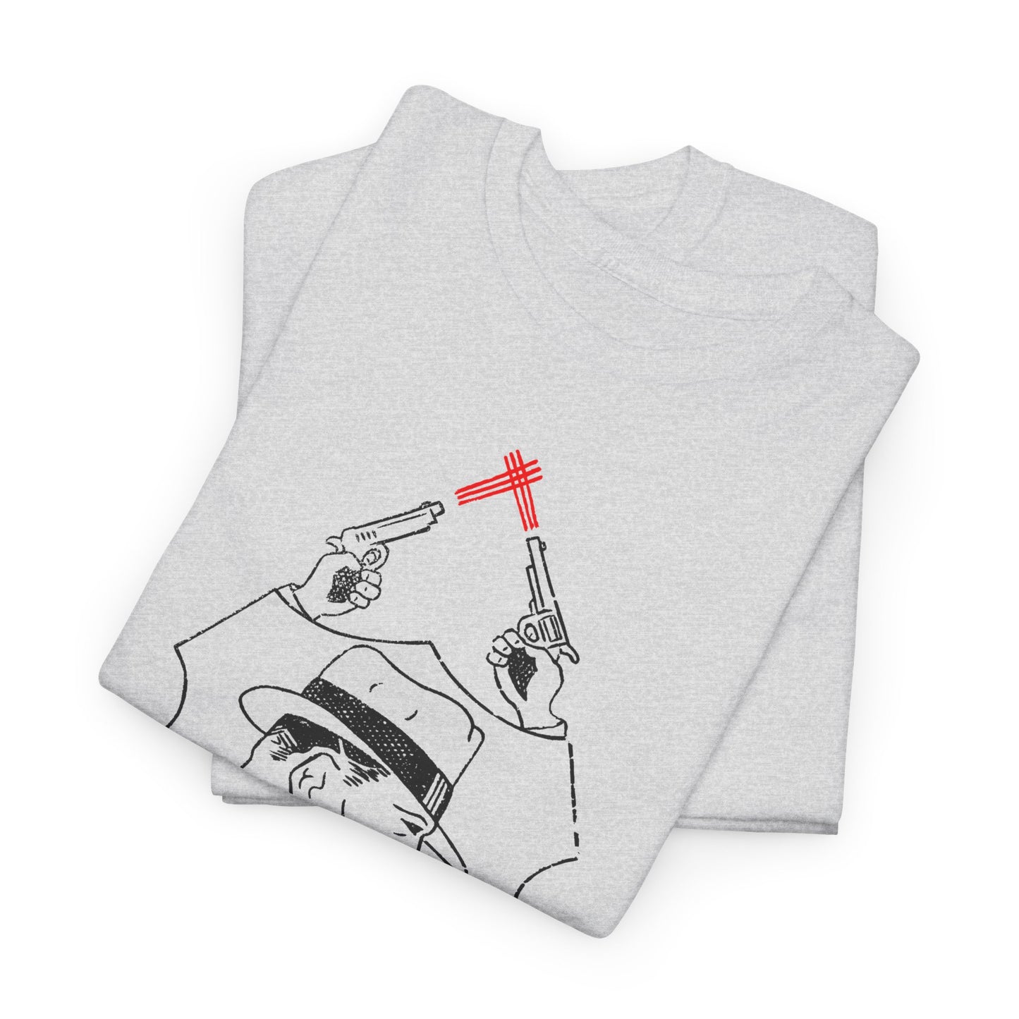 1950s dan dunn dueling guns comic strip transfer tshirt