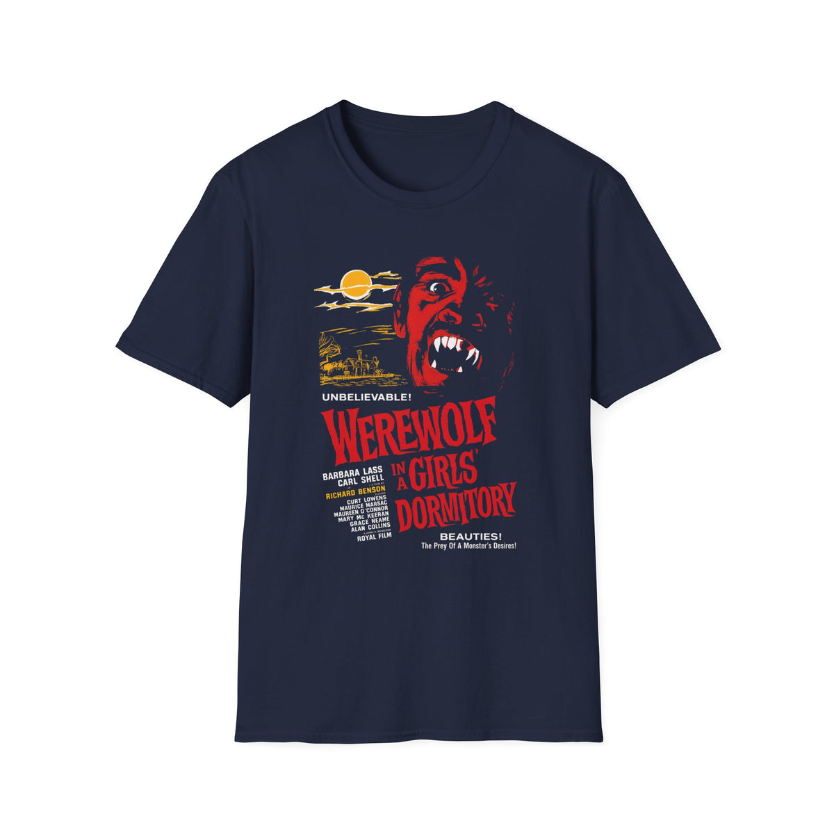 1961 italian horror werewolf in a girls' dormitory tshirt