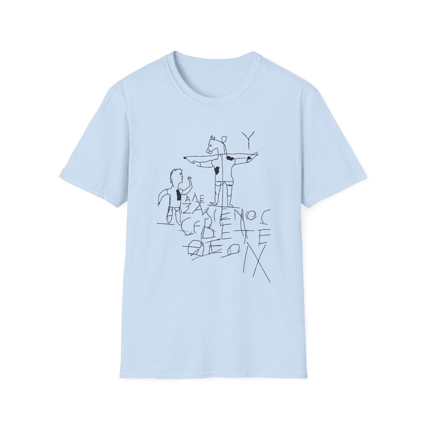 alexamenos graffito blasfemo young man worships donkey early graffiti 200 bc white and black tshirt