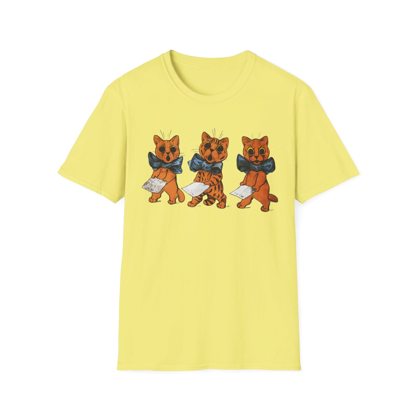 louis wain famous tenors colored lithograph reproduction tshirt