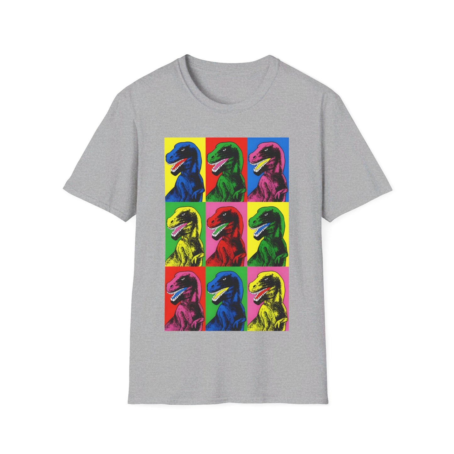 stanley desantis dinosaur pop art worn by steven spielberg on jurassic park 1993 movie set tshirt