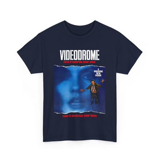 david cronenberg's videodrome 1983 alternate movie poster tshirt