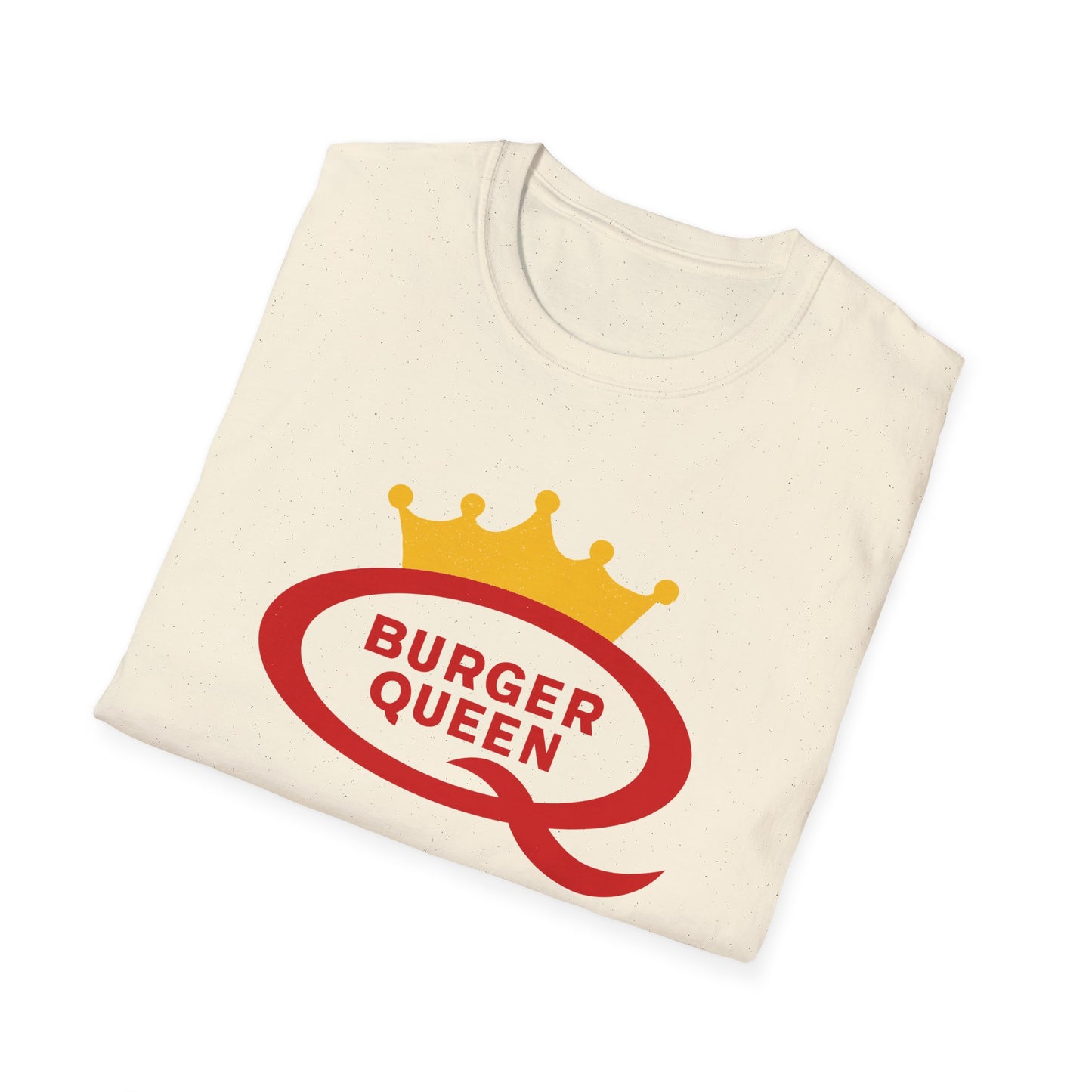 vintage defunct burger queen fast food logo tshirt