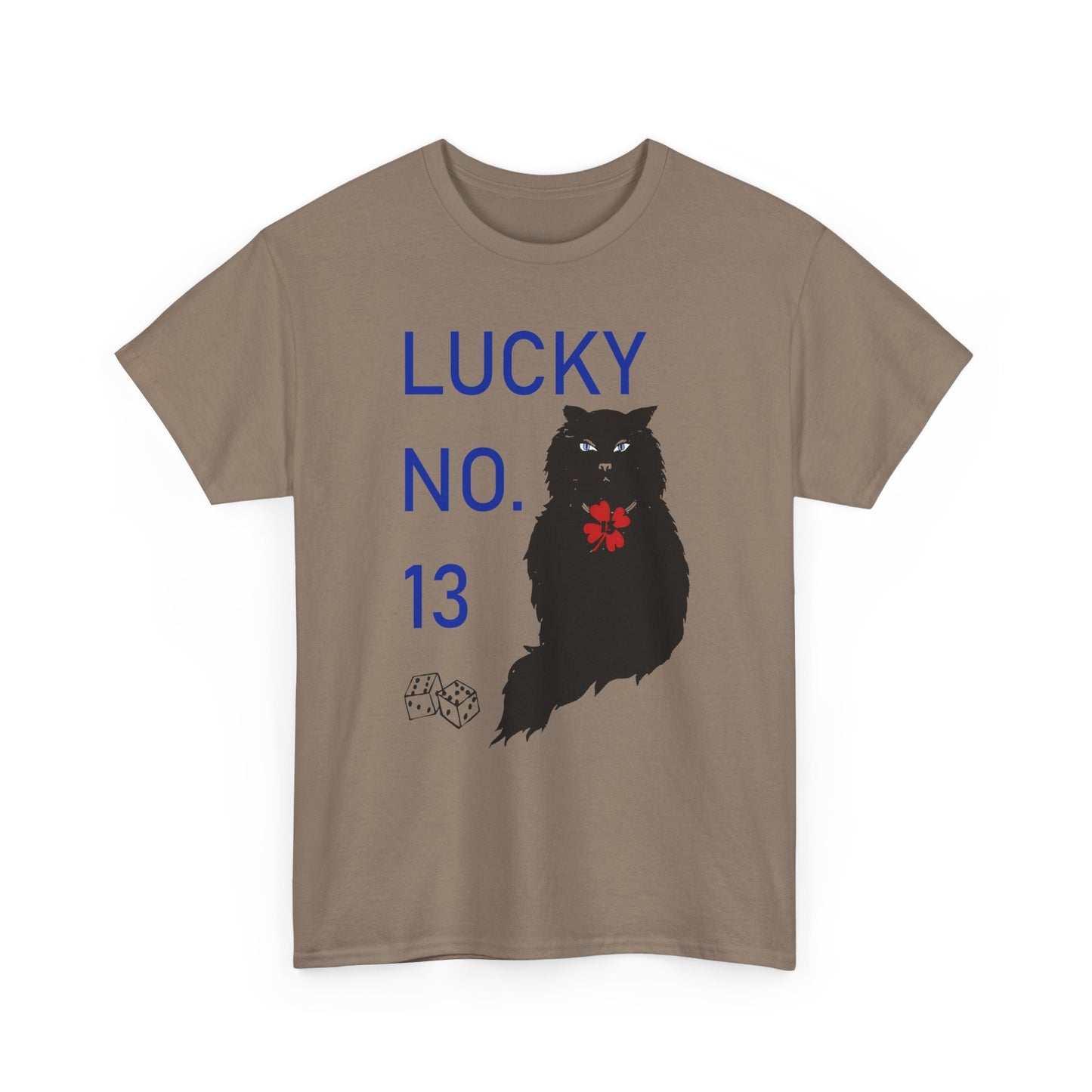 1976 qsl card lucky number 13 black cat custom reproduction tshirt