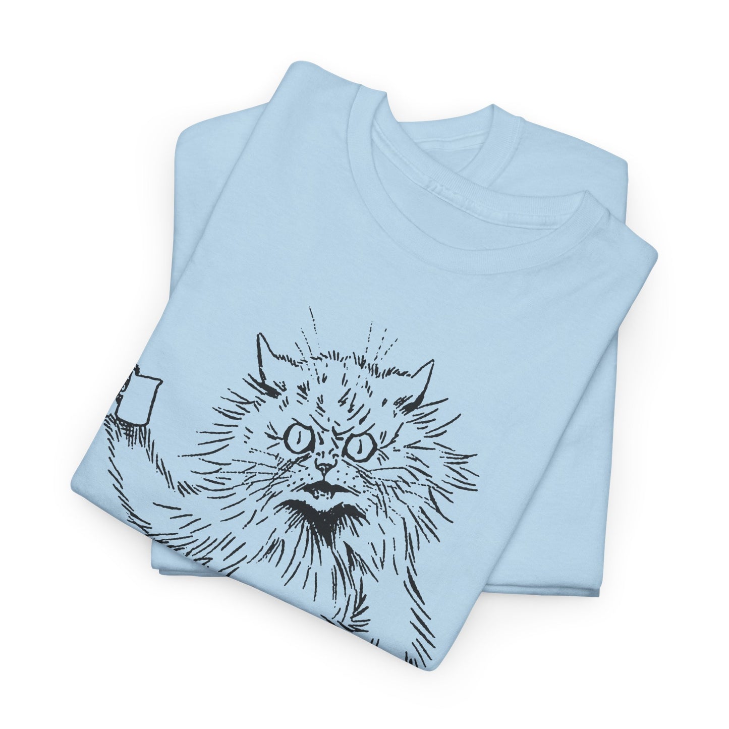 louis wain angry cat with cup reproduction tshirt
