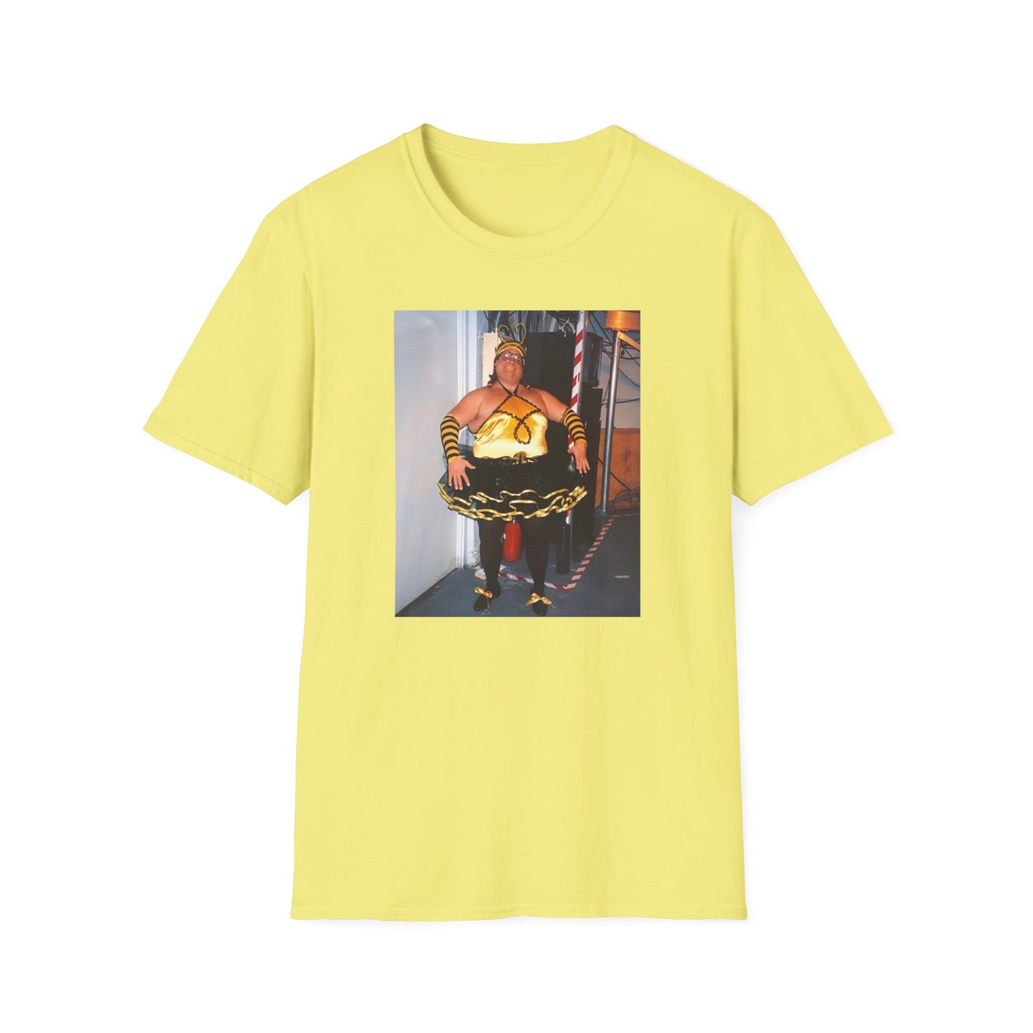 chris farley bumble bee photo tshirt, softstyle tshirt