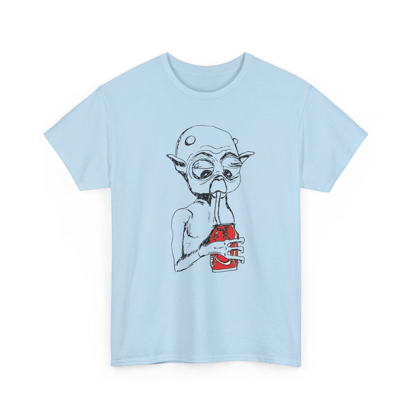 mysterious alien creature (MAC) drinking cola original sketch tshirt