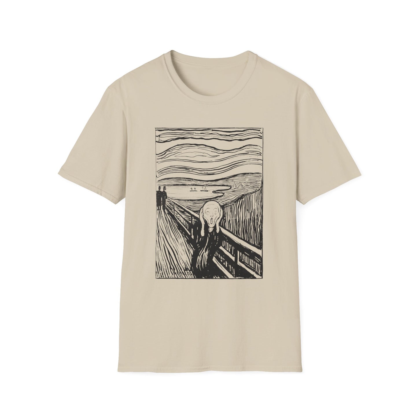 1895 lithography print of the scream by edvard munch tshirt