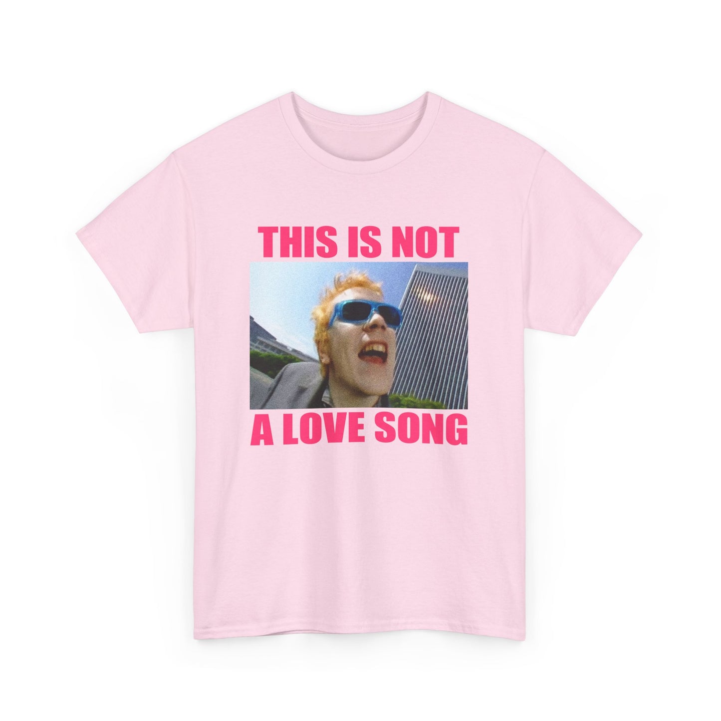 public image limited this is not a love song fan art pink letters tshirt