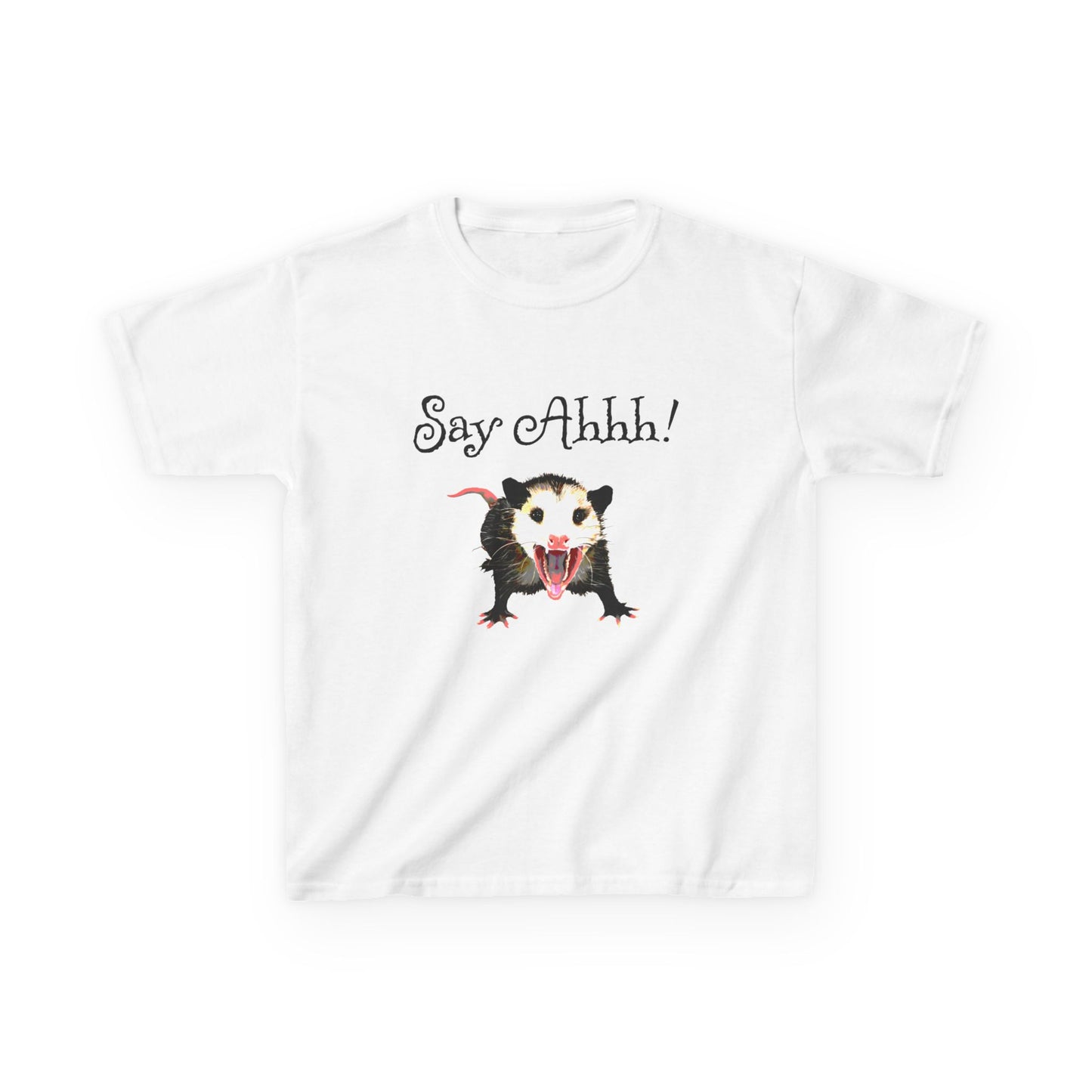 opossum (possum) say ahhh! funny kids YOUTH SIZE tee