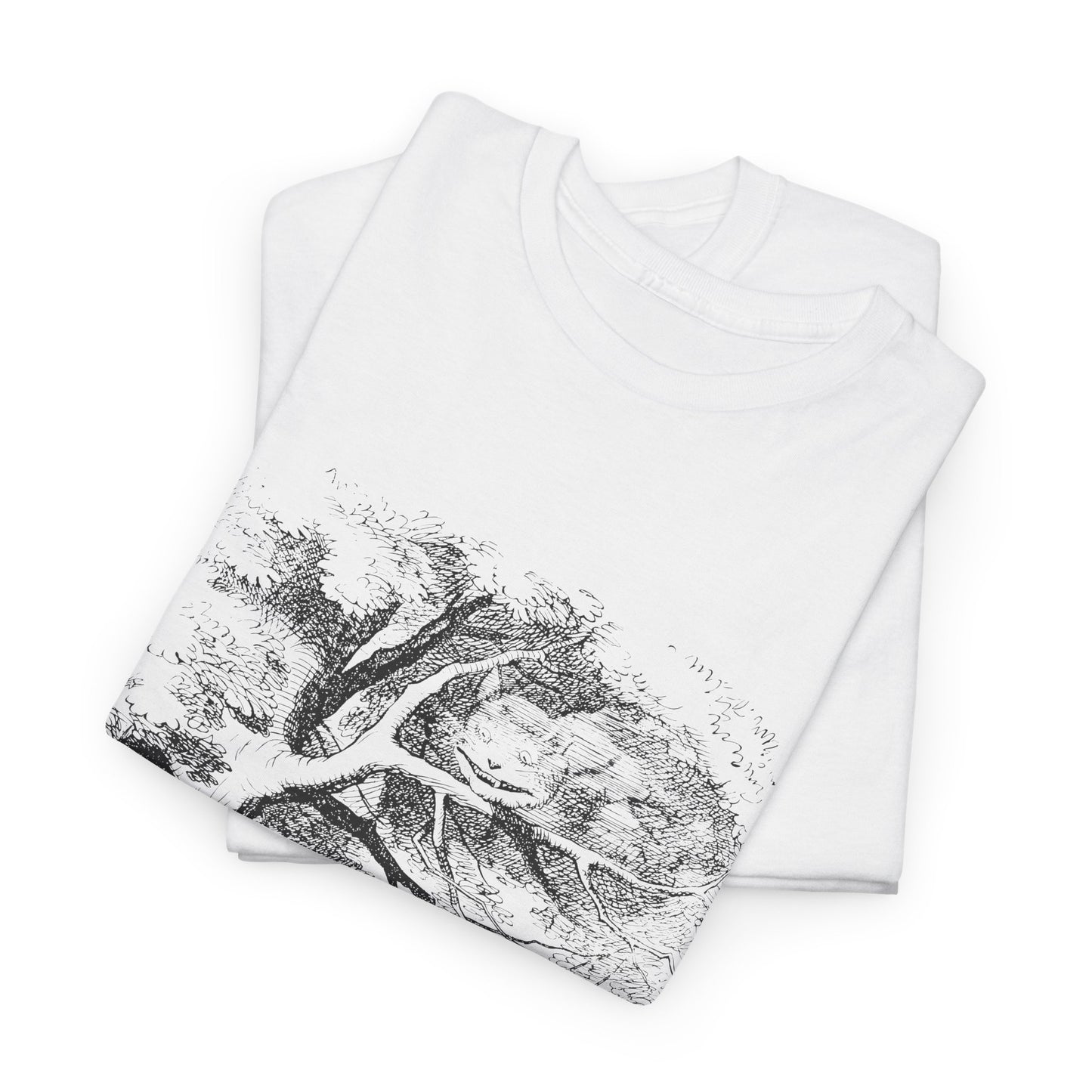 1865 alice's adventures in wonderland illustration by john tennial cheshire cat tshirt