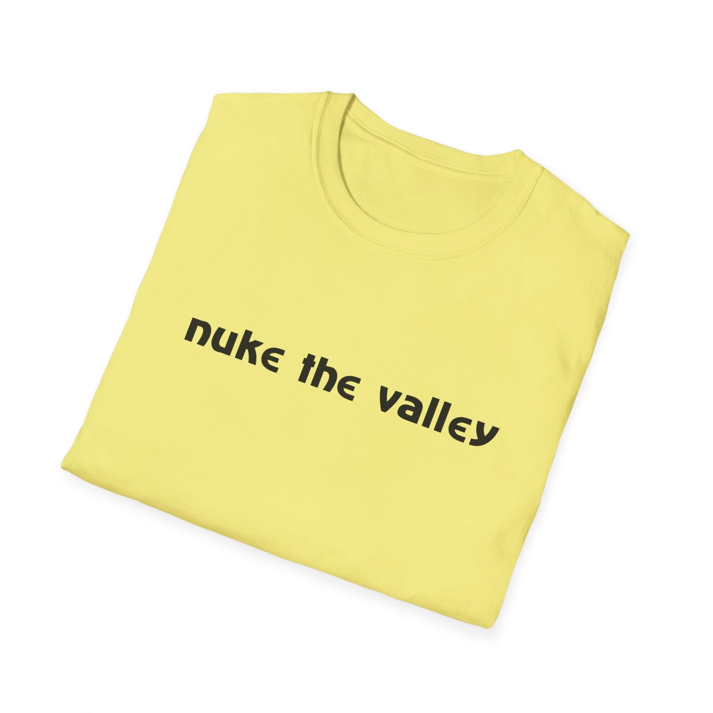 80s slogan nuke the valley tshirt