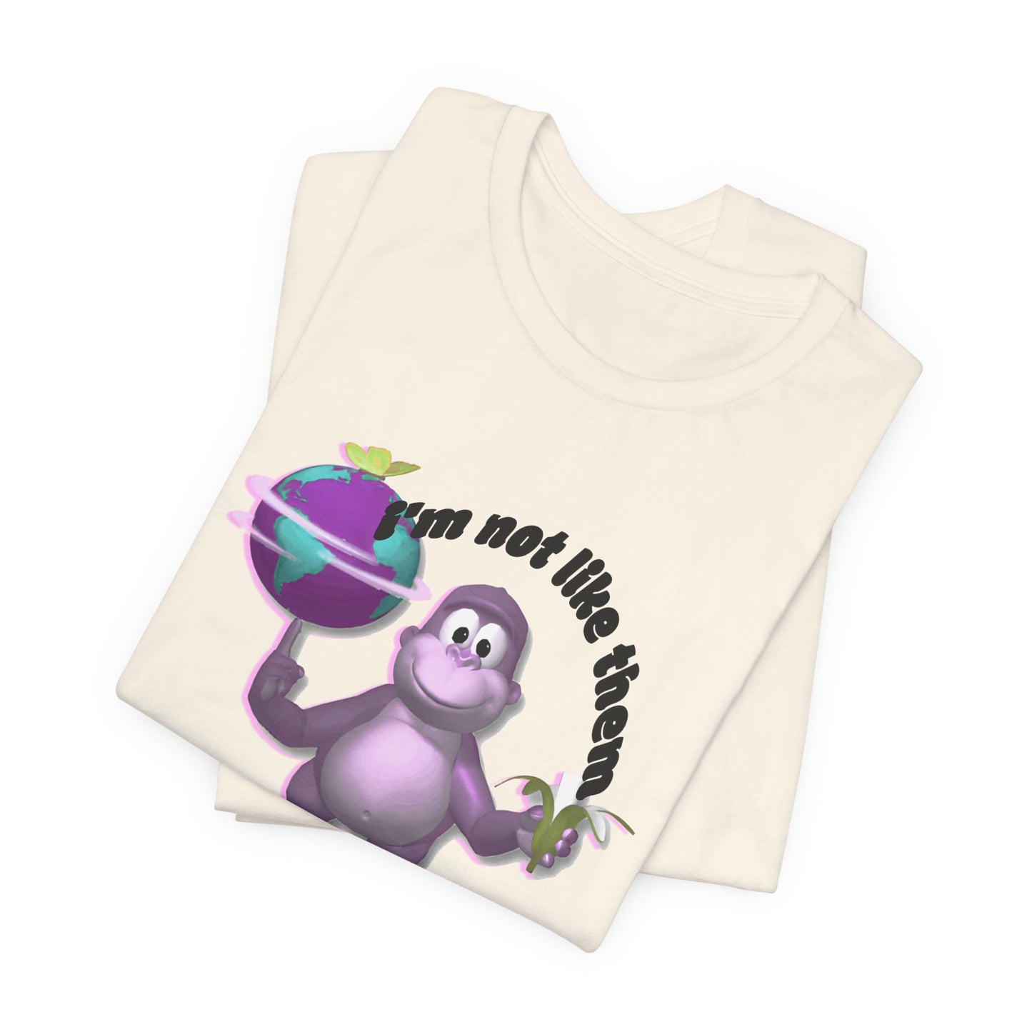 incredible graphic design bonzibuddy dumb tshirt "i'm not like them but i can pretend"