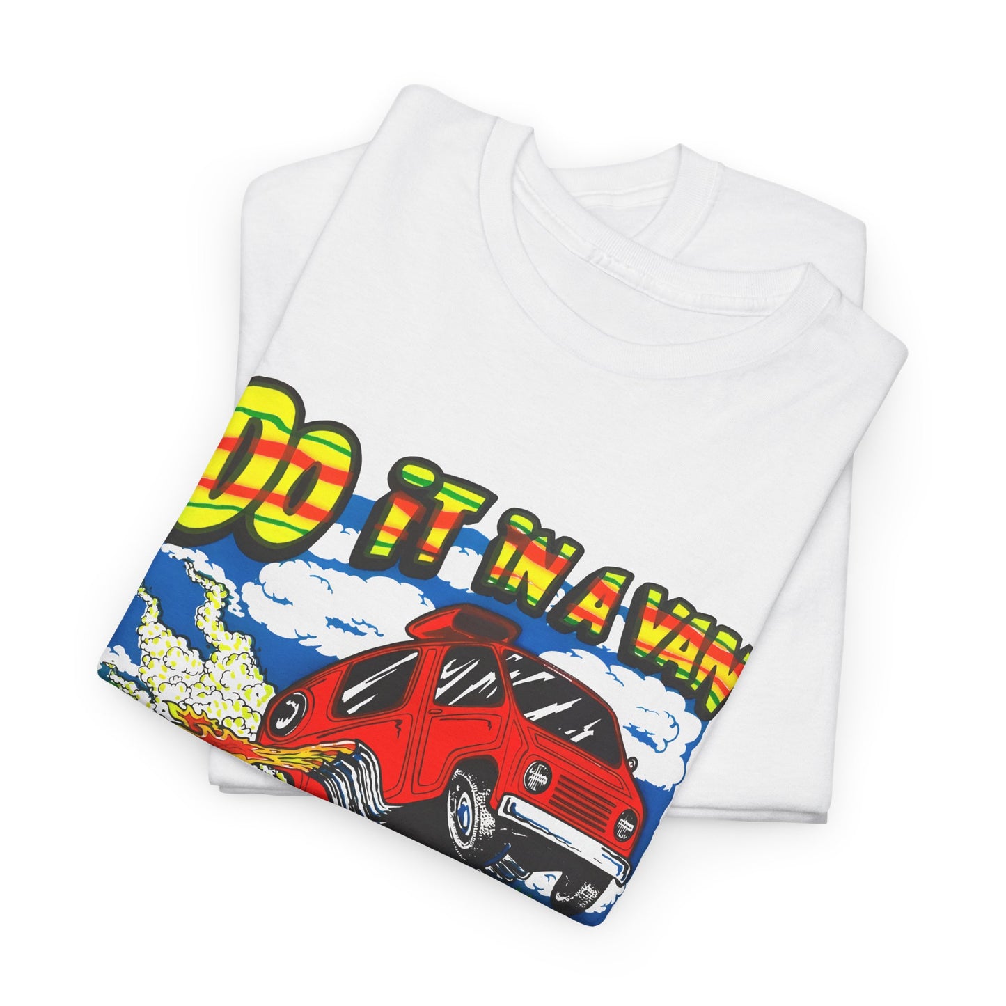 vintage 1975 do it in a van graphic reproduction tshirt