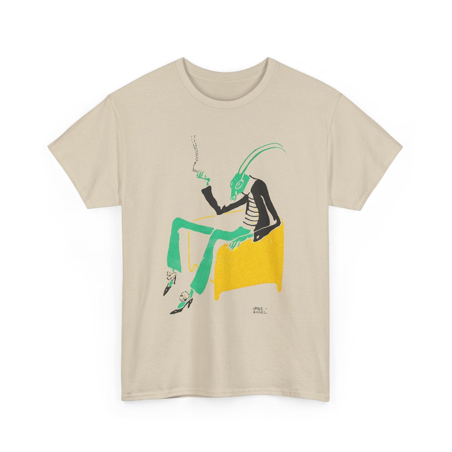 1911 cricket in an armchair painting by ludwig heinrich jungnickel reproduction tshirt