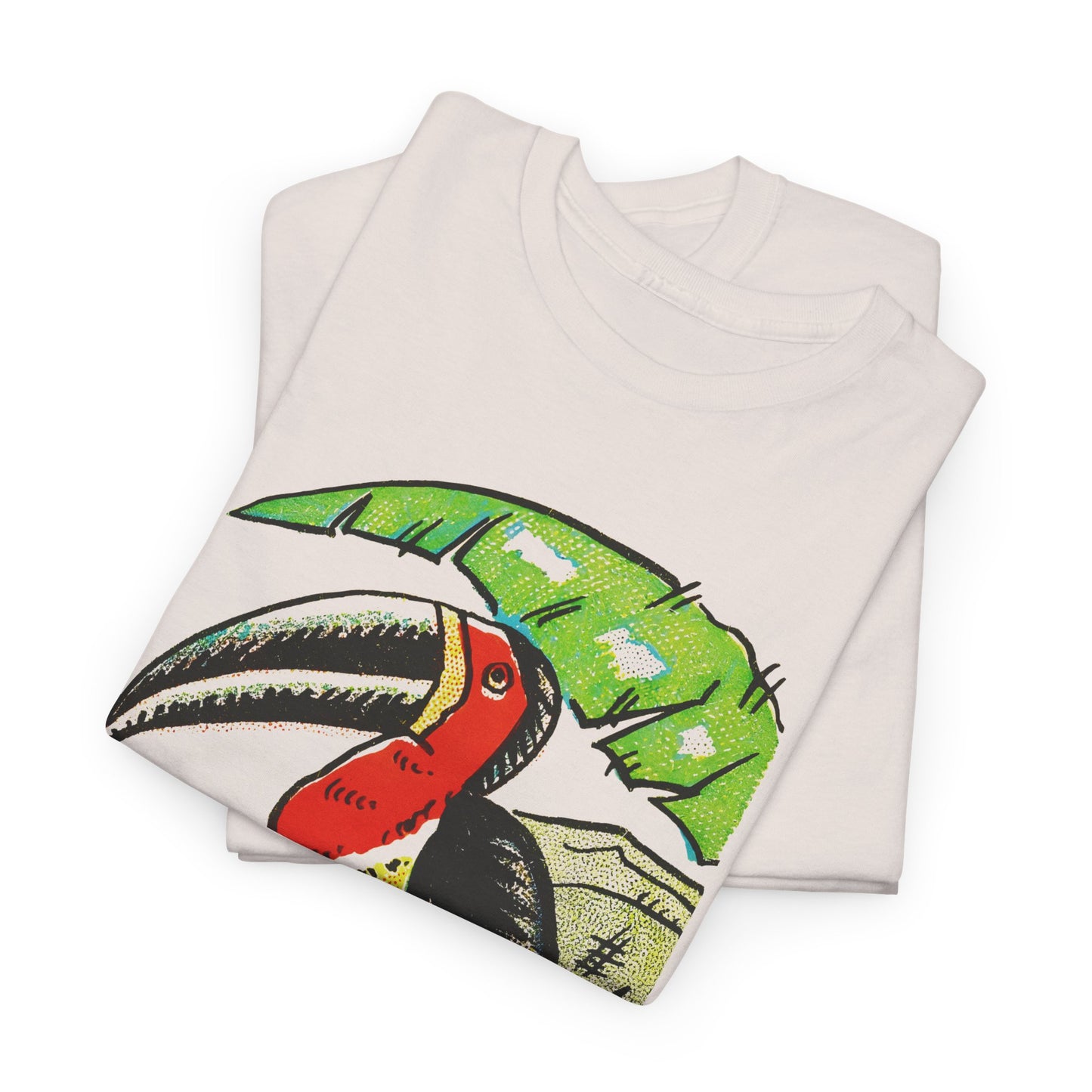 vintage 1920s travel poster toucan graphic reproduction tshirt