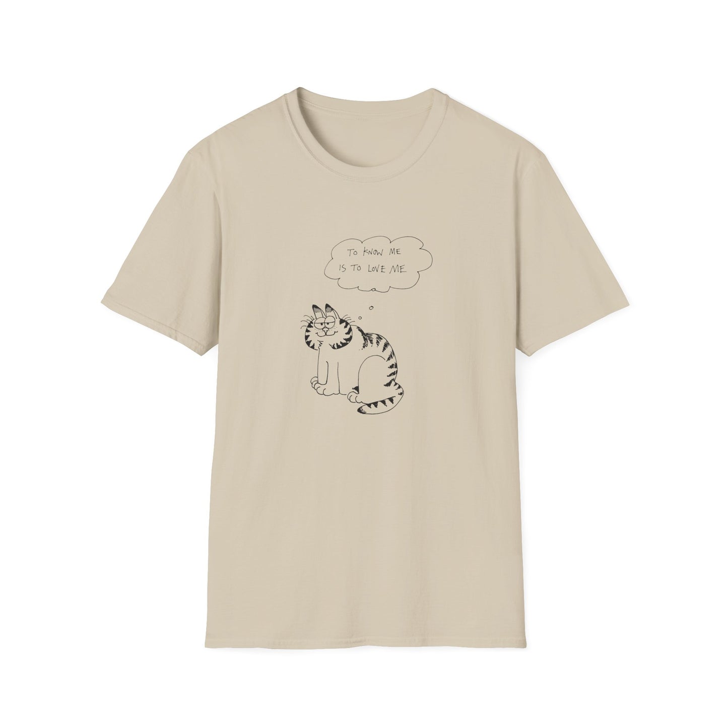 original drawing garfield fan art to know me is to love me tshirt