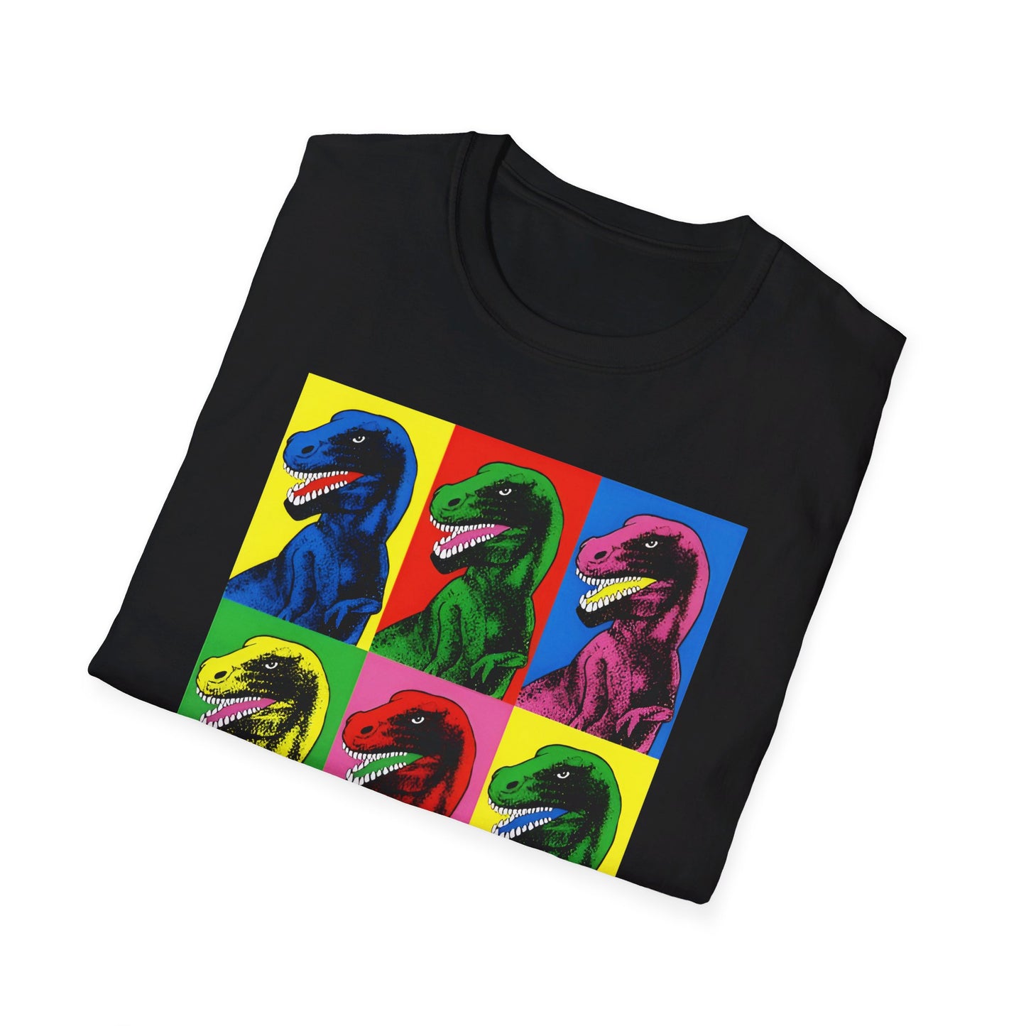 stanley desantis dinosaur pop art worn by steven spielberg on jurassic park 1993 movie set tshirt