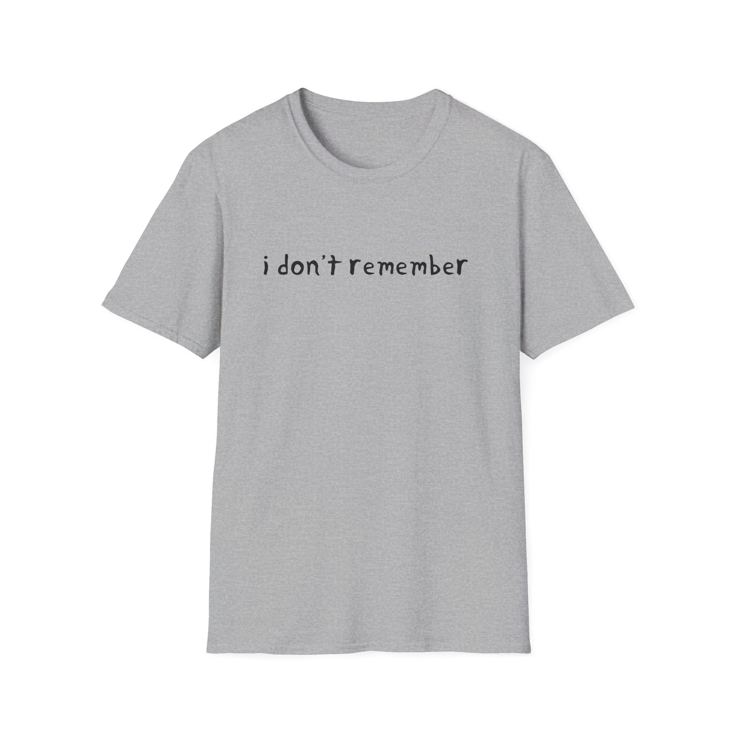 i don't remember hand drawn font tshirt