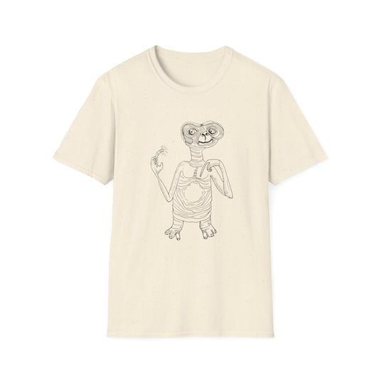 original drawing E.T the extraterrestrial on a tshirt