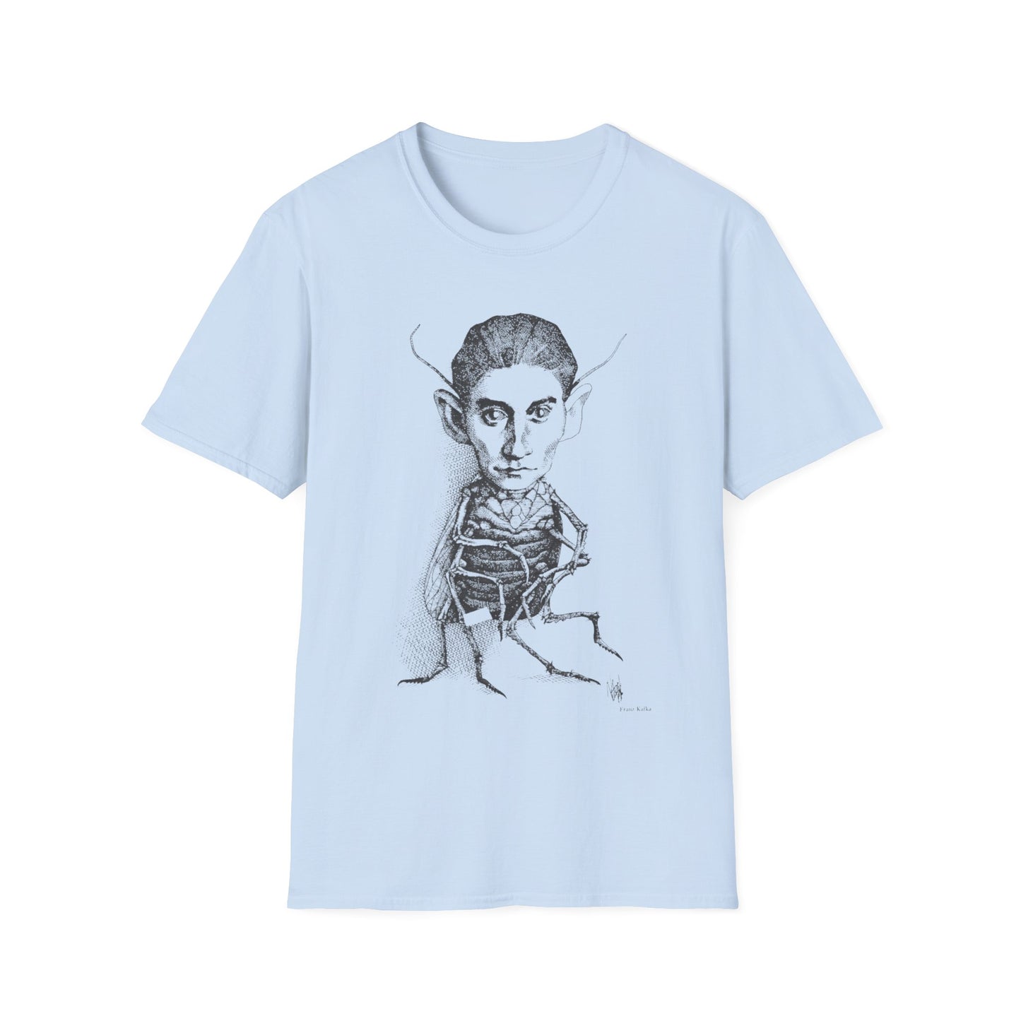 1970s drawing of franz kafka by rogelio naranjo tshirt