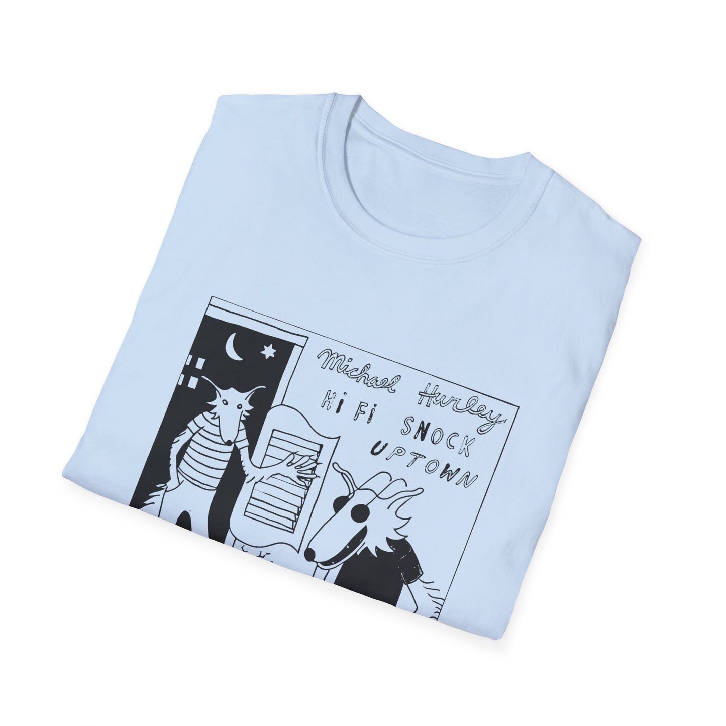 michael hurley 1972 hi fi snock uptown album in stencil tshirt