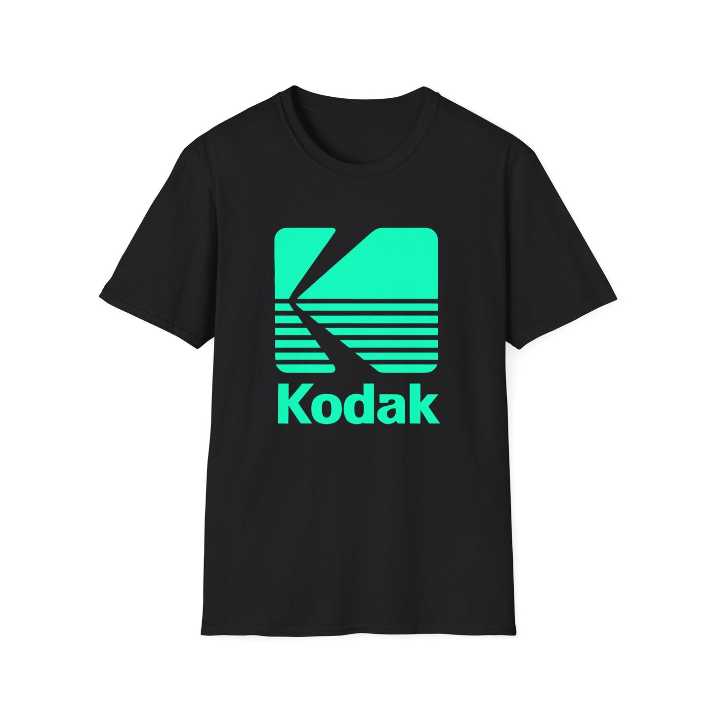 1980s vintage kodak logo in turquoise tshirt