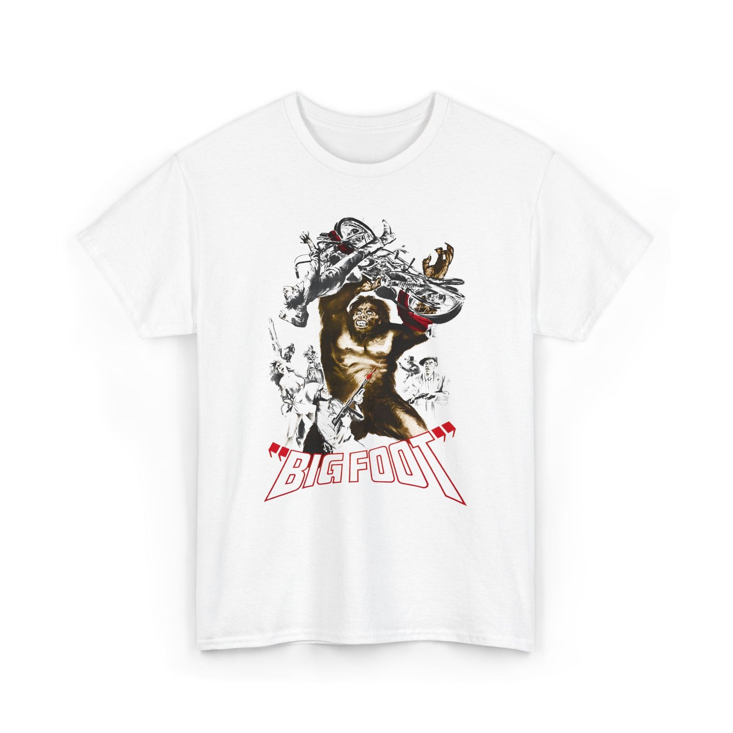 1970 bigfoot movie poster reproduction tshirt
