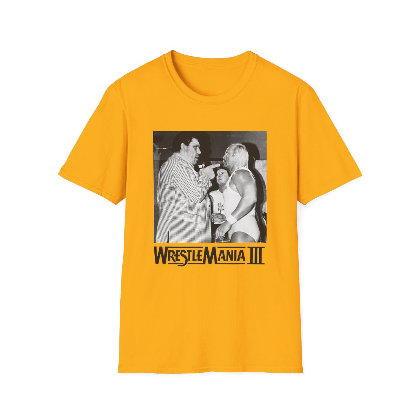 wrestlemania iii hulk v. andre the giant photo tshirt