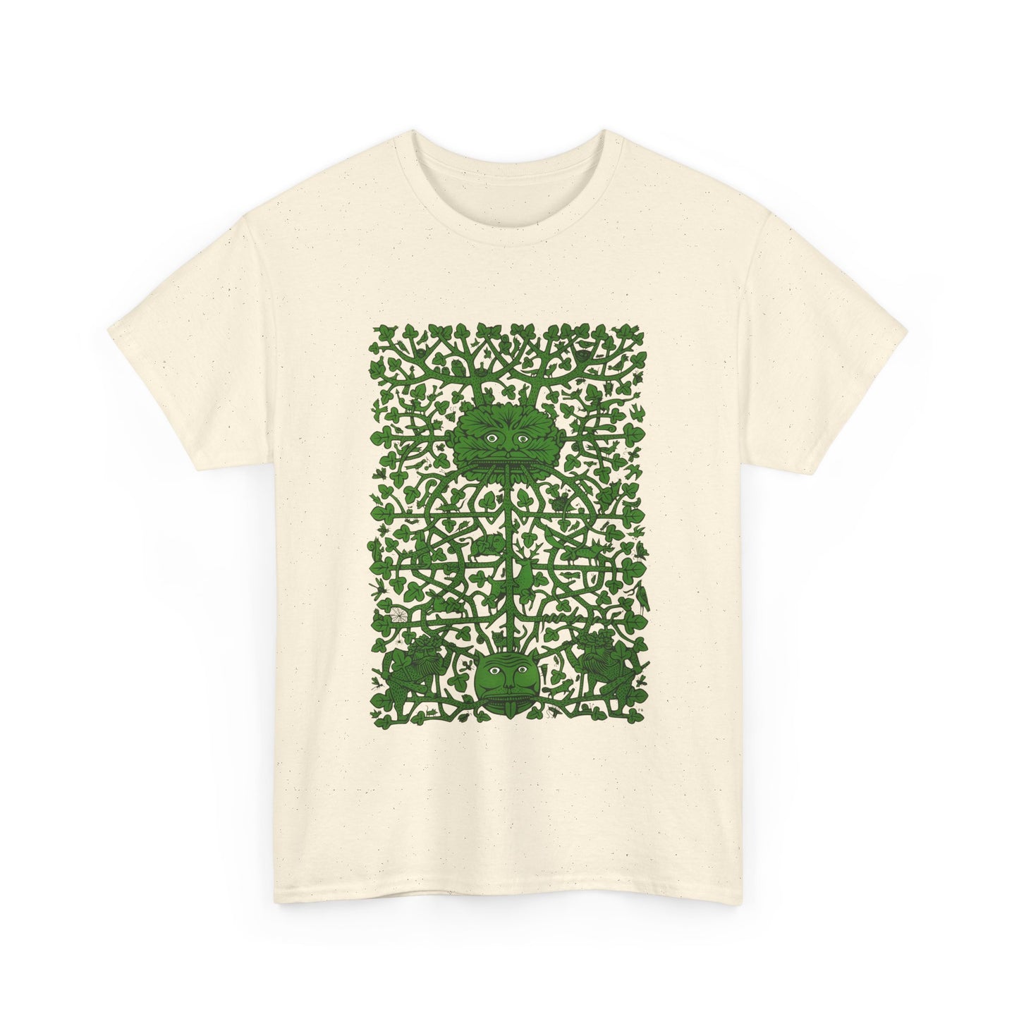 unknown date the green man by fritz eichenberg wood engraving reproduction tshirt