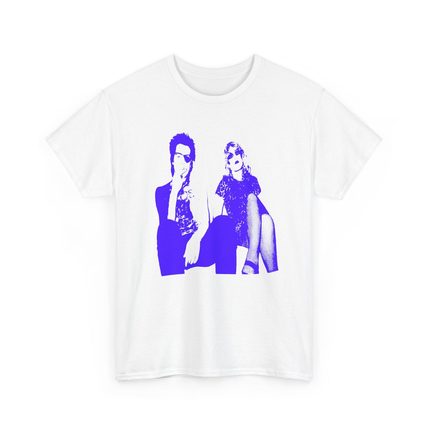 the real sid and nancy purple/blue stencil fan art tshirt