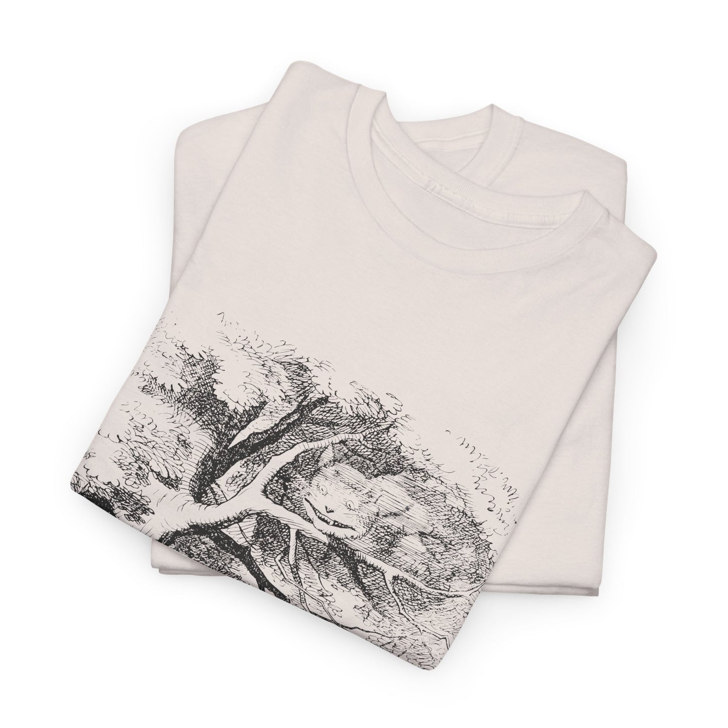 1865 alice's adventures in wonderland illustration by john tennial cheshire cat tshirt