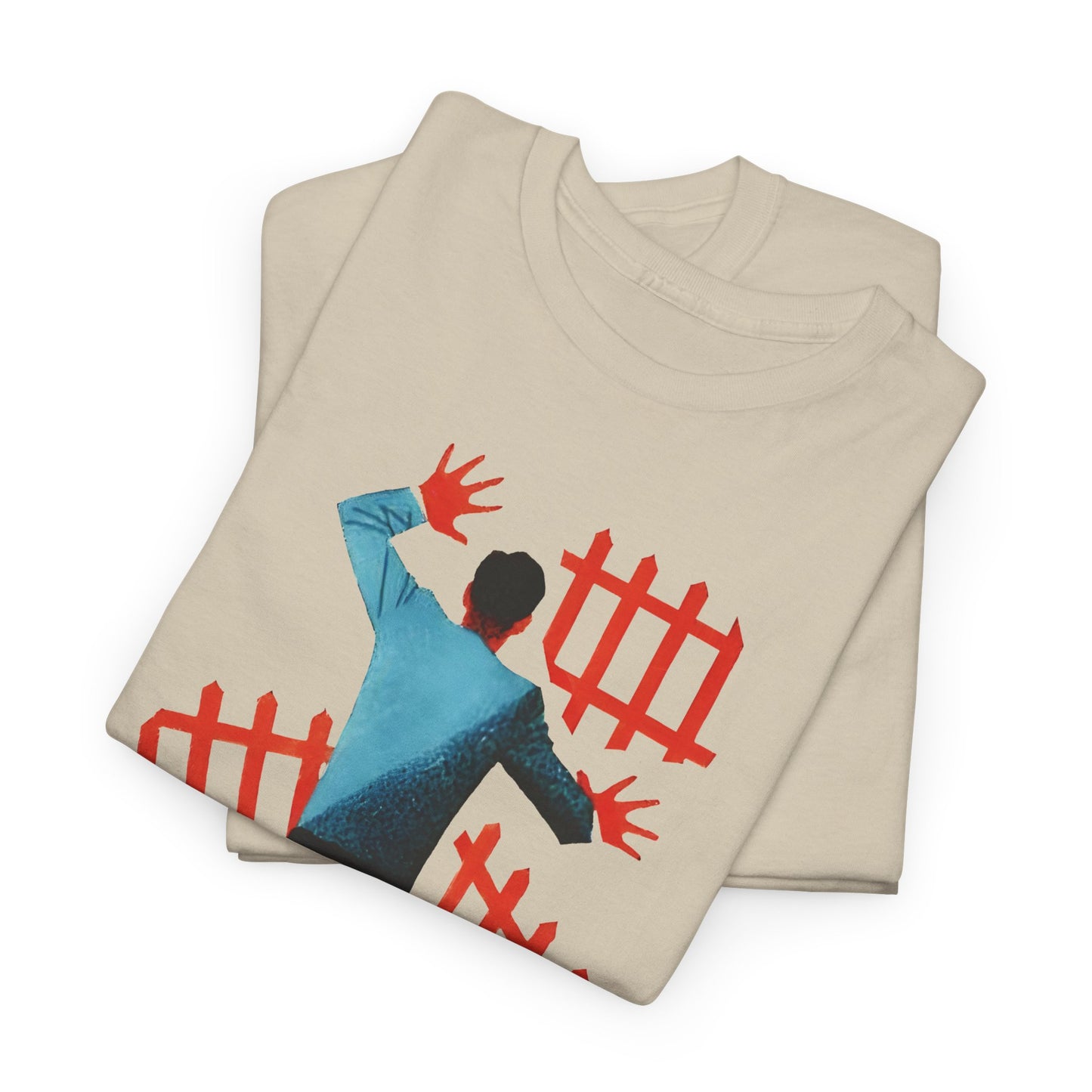 mid century manolo prieto man in fences book cover tshirt