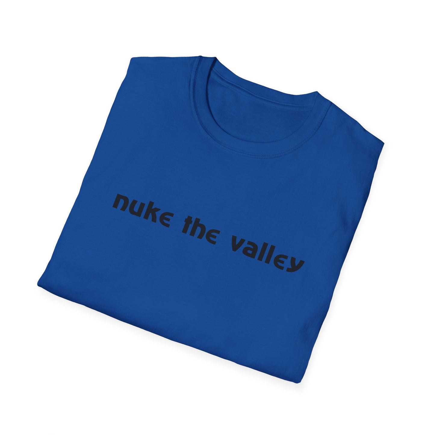 80s slogan nuke the valley tshirt