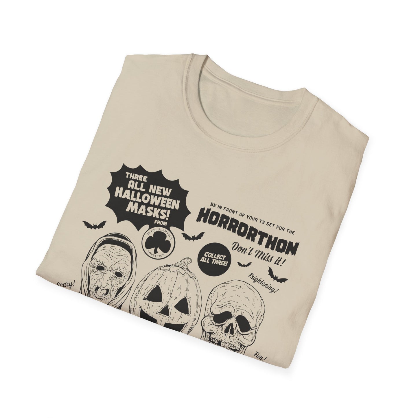 halloween 3 tv guide ad graphic 2 in black tshirt